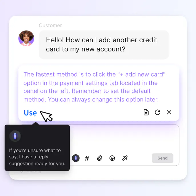 An image depicting a chat live assistant generating responses