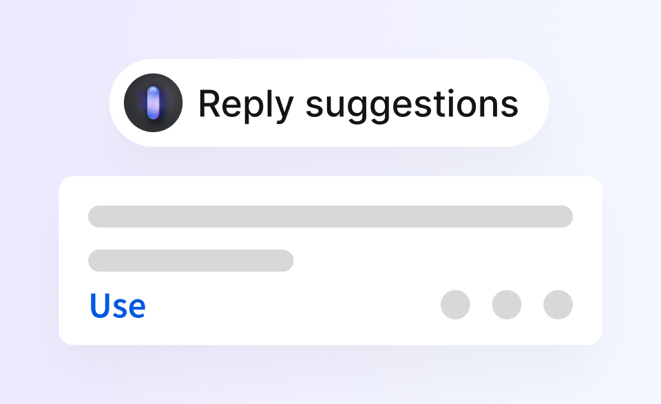 Image describing the functionality of Reply suggestions