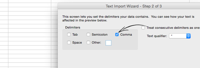 Selecting the comma separator in LiveChat